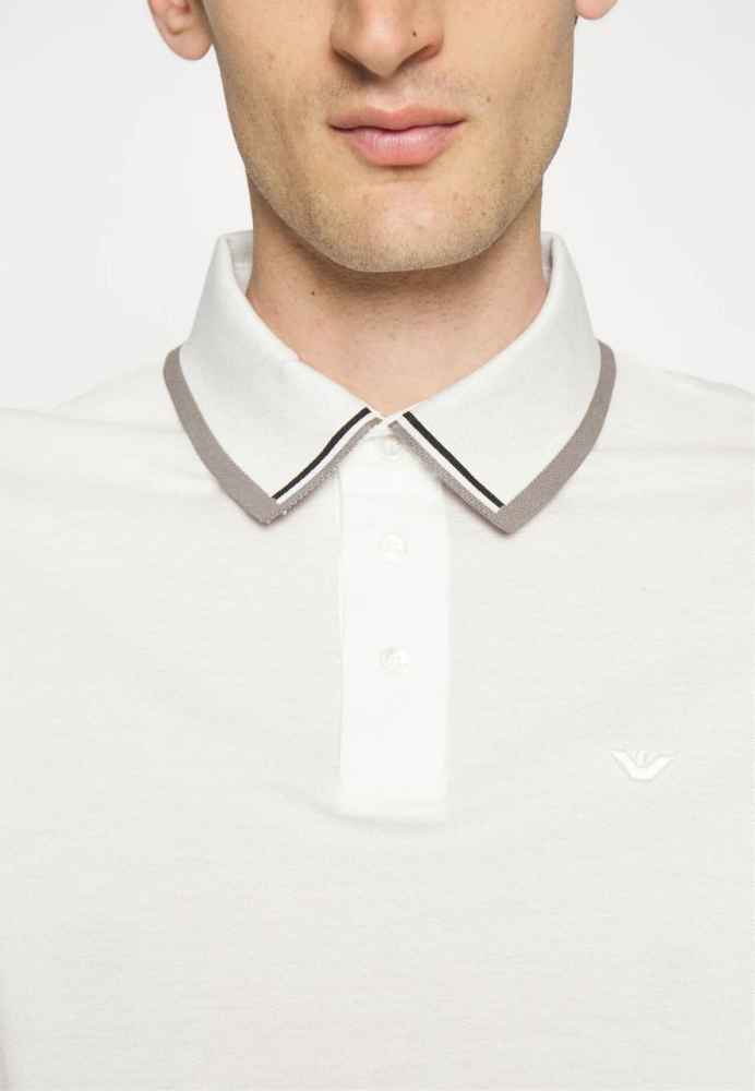 Emporio Armani White Premium Quality Polo T-shirt-thumb-1