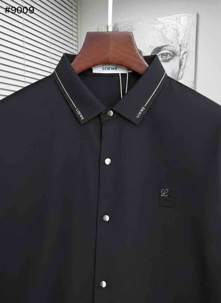 Loewe Embroidered Black Premium Cotton Shirt-2