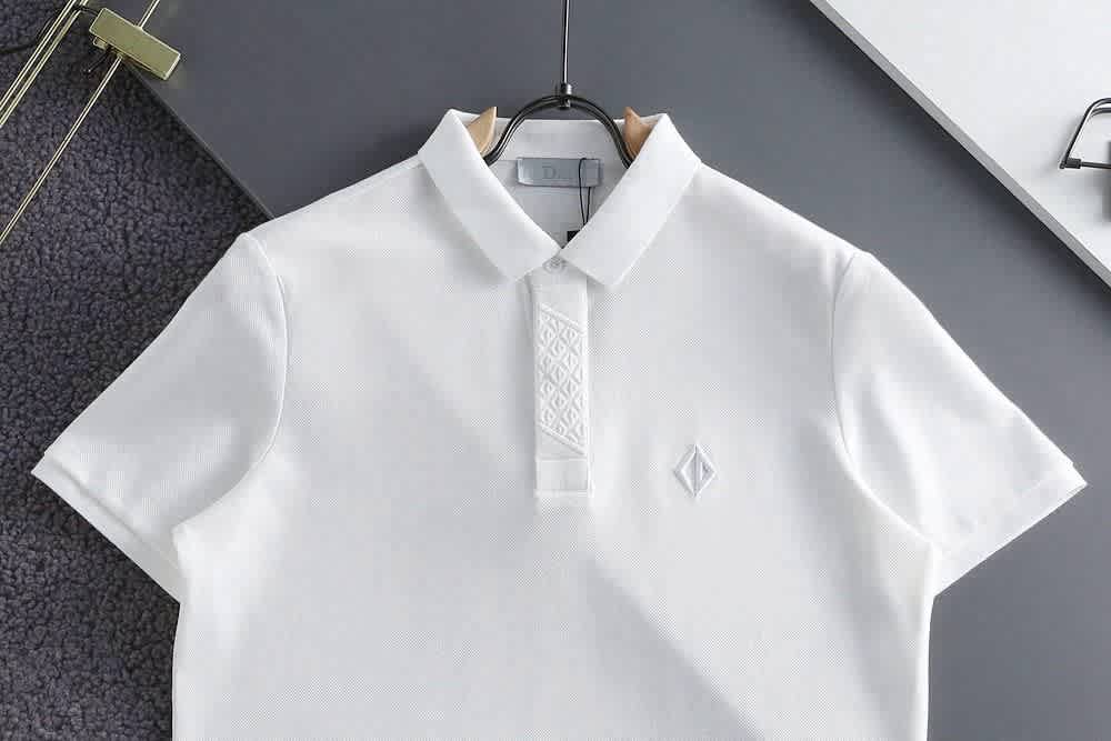 Dior White Premium Quality Polo T-Shirt-thumb-2