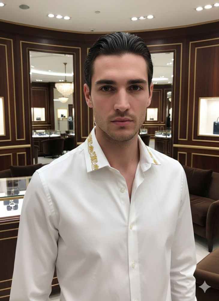 Versace White Premium Quality Cotton Shirt-2