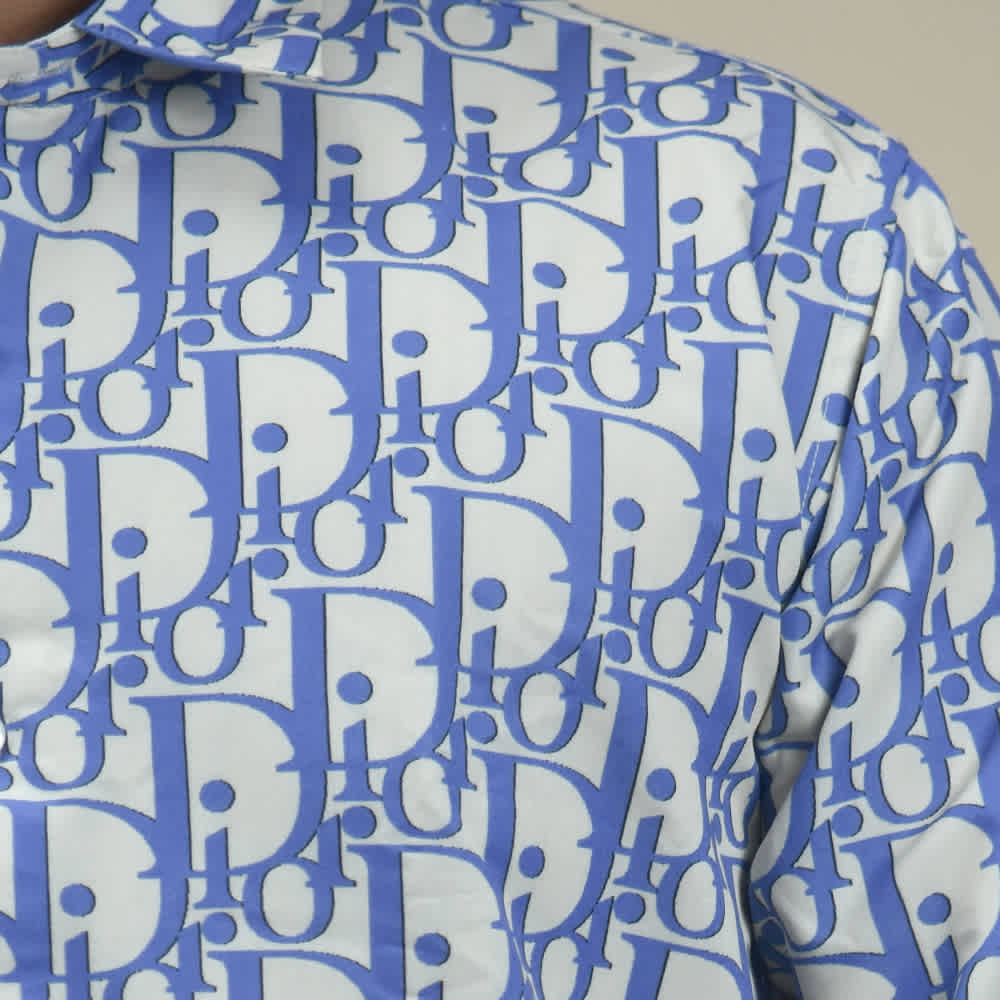 Dior White & Blue Premium Quality Shirt-4