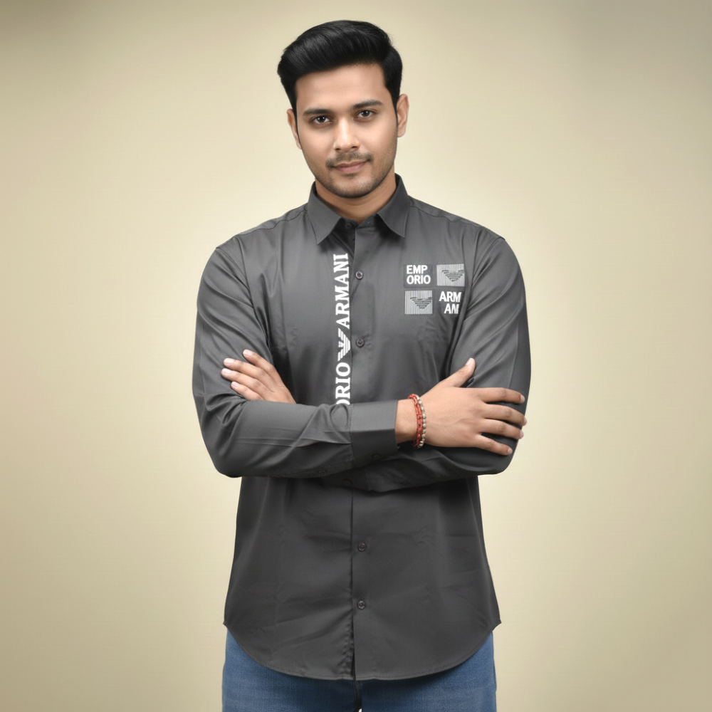 Emporio Armani Grey Premium Quality Shirt-2
