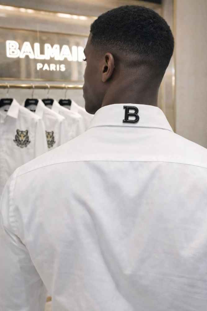 Balmain Embroidered White Premium Cotton Shirt-1