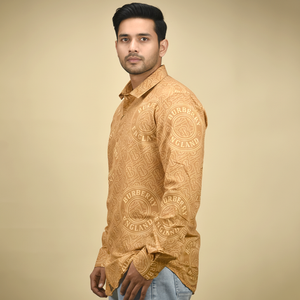 Burberry Mustard Premium Quality Shirt-2
