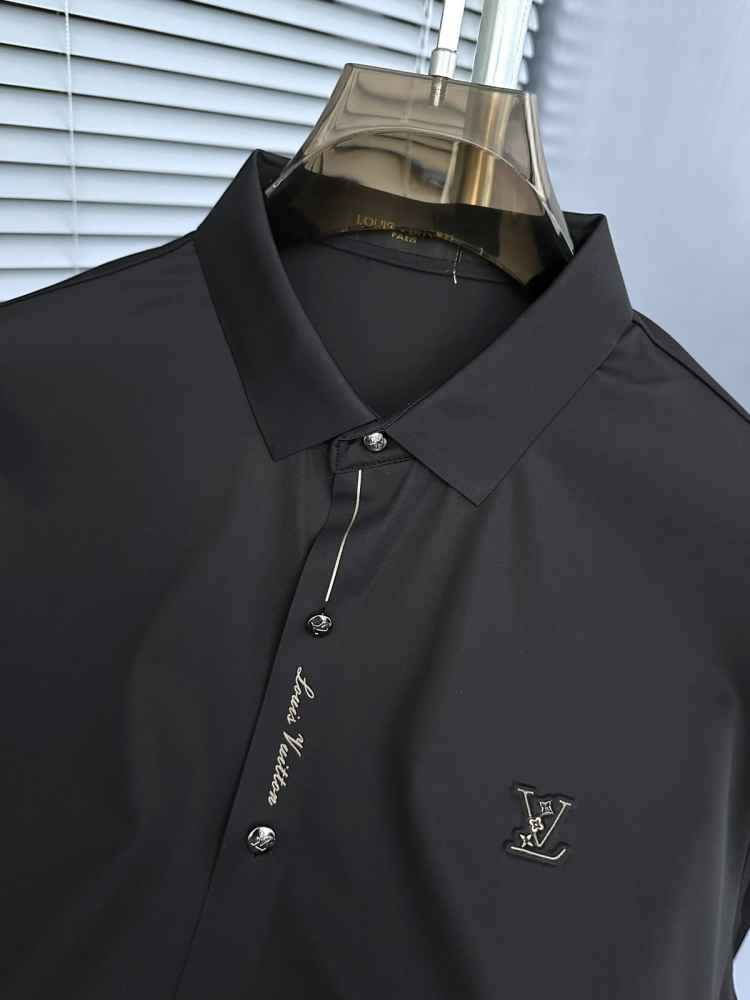 Louis Vuitton Monogram Black Premium Cotton Shirt-5