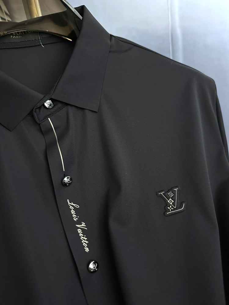 Louis Vuitton Monogram Black Premium Cotton Shirt-3