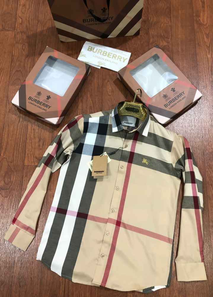 Burberry Checked Brown Premium Shirt-1