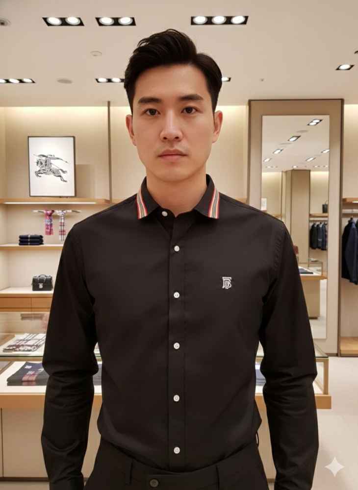 Burberry Black Premium Quality Shirt-3
