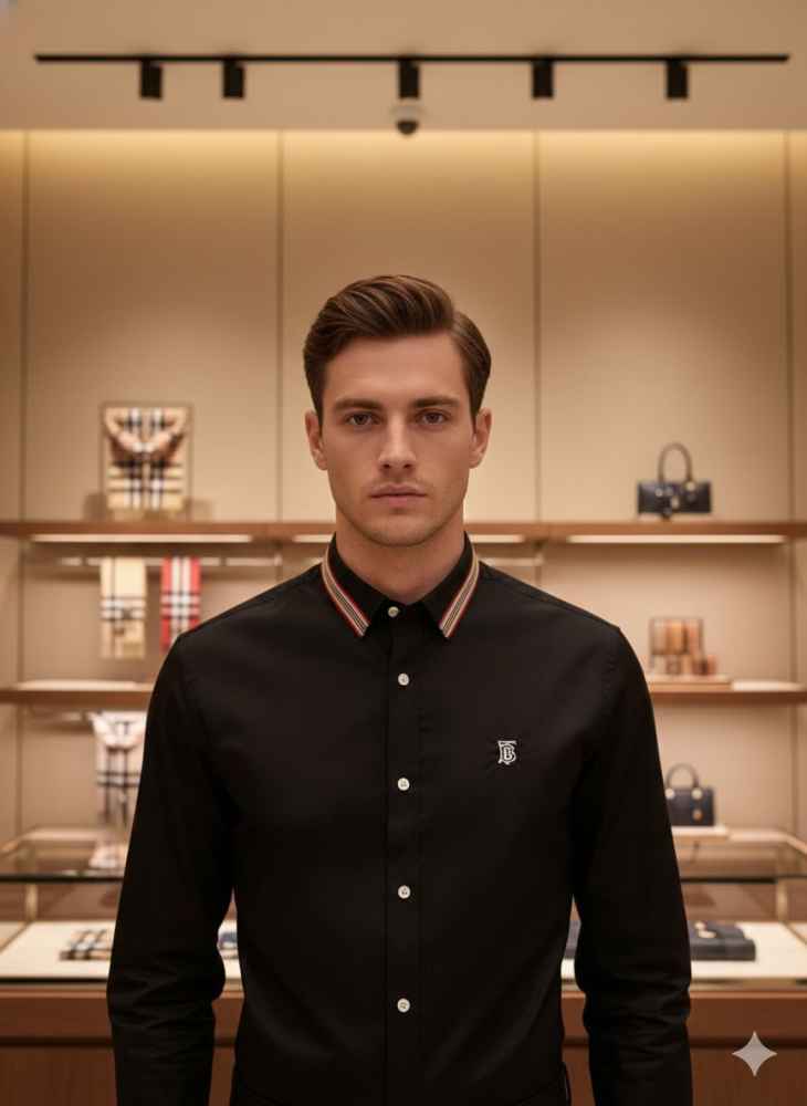 Burberry Black Premium Quality Shirt-2