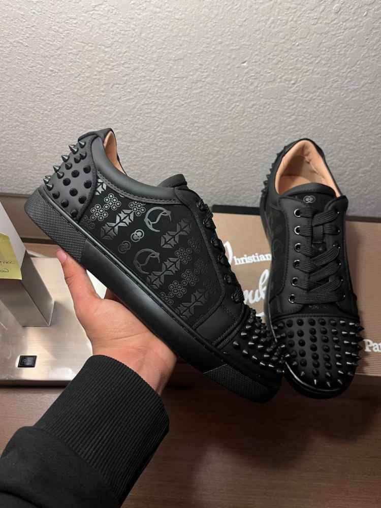 Christian Louboutin Junior leather Black Sneaker-thumb-0