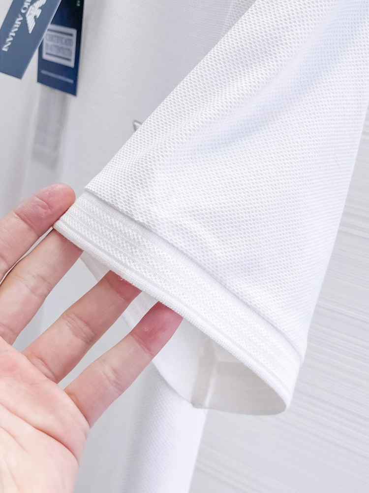 Emporio Armani White Cotton T-Shirt-thumb-3