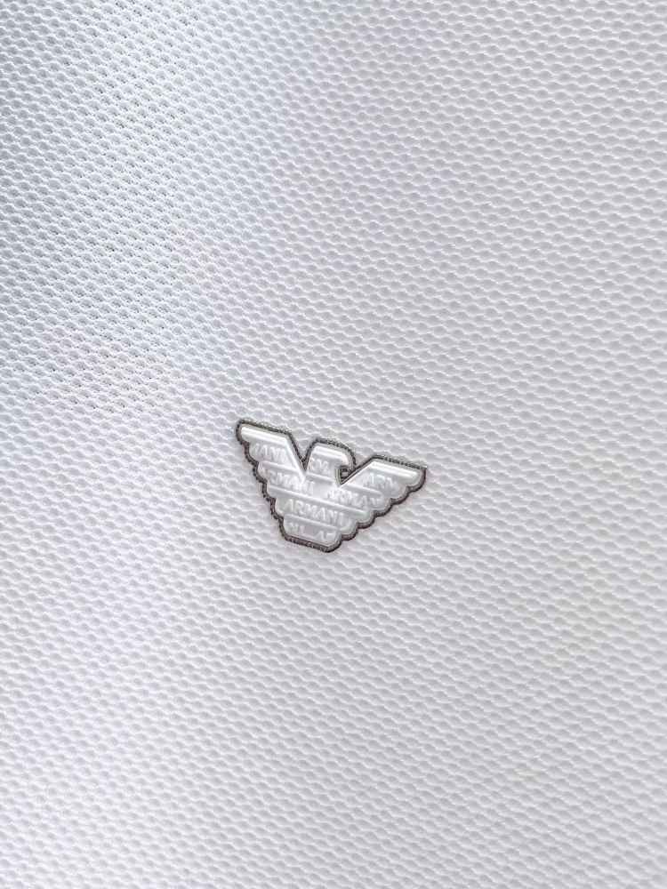 Emporio Armani White Cotton T-Shirt-thumb-2