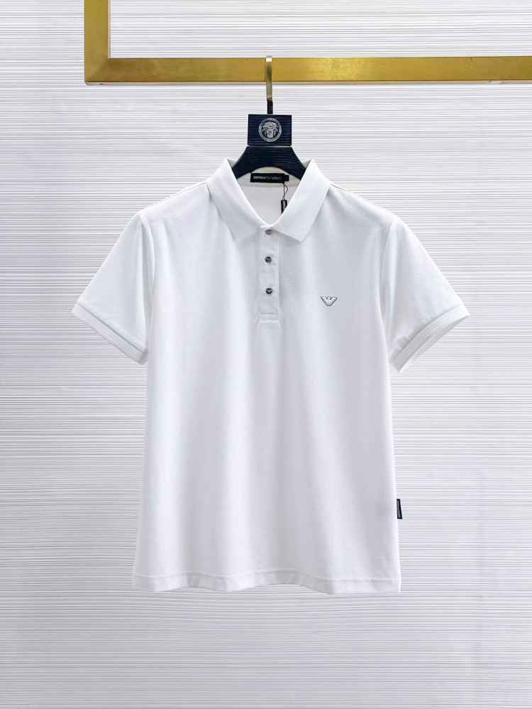 Emporio Armani White Cotton T-Shirt-thumb-0