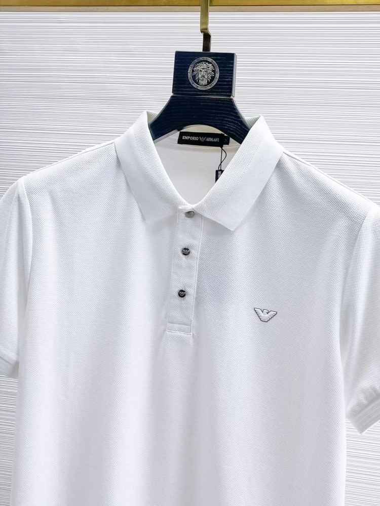 Emporio Armani White Cotton T-Shirt-thumb-1