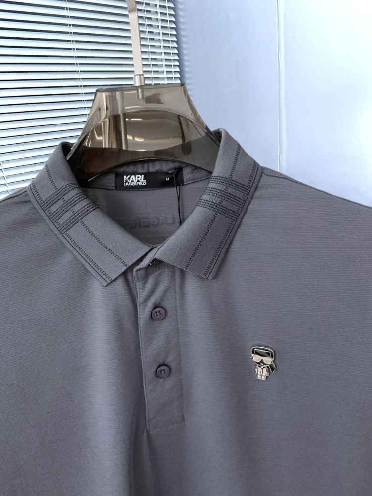 Karl Lagerfeld Grey Premium Quality T-shirt-4