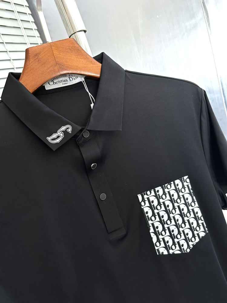 Dior Black Premium Quality Polo T-Shirt-3