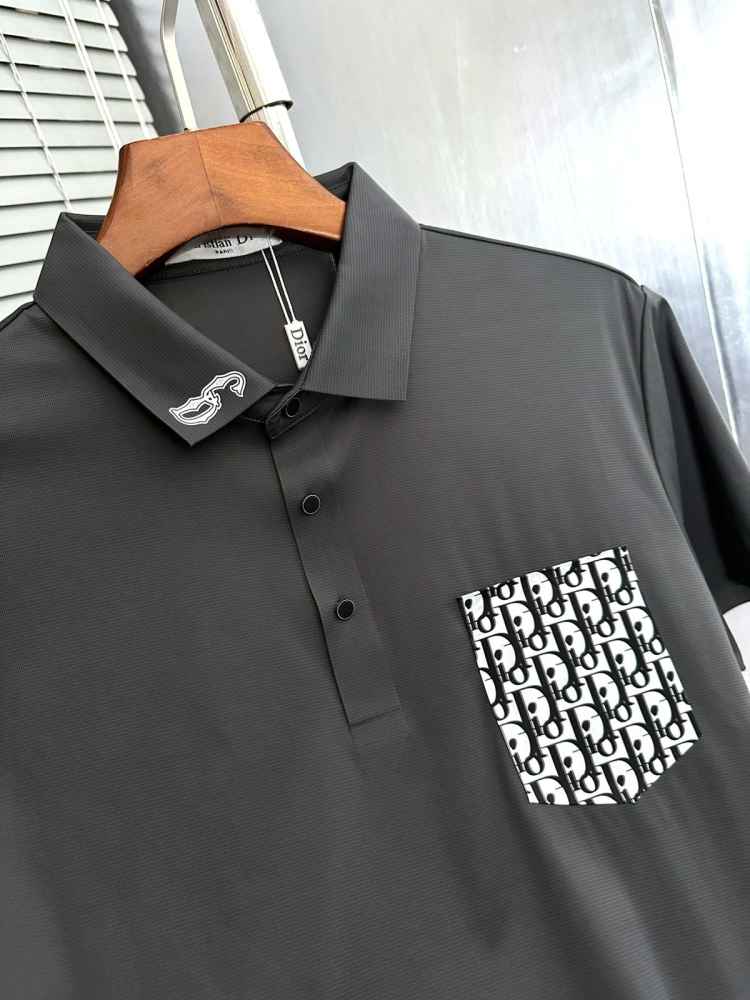 Dior Grey Premium Quality Polo T-Shirt-3