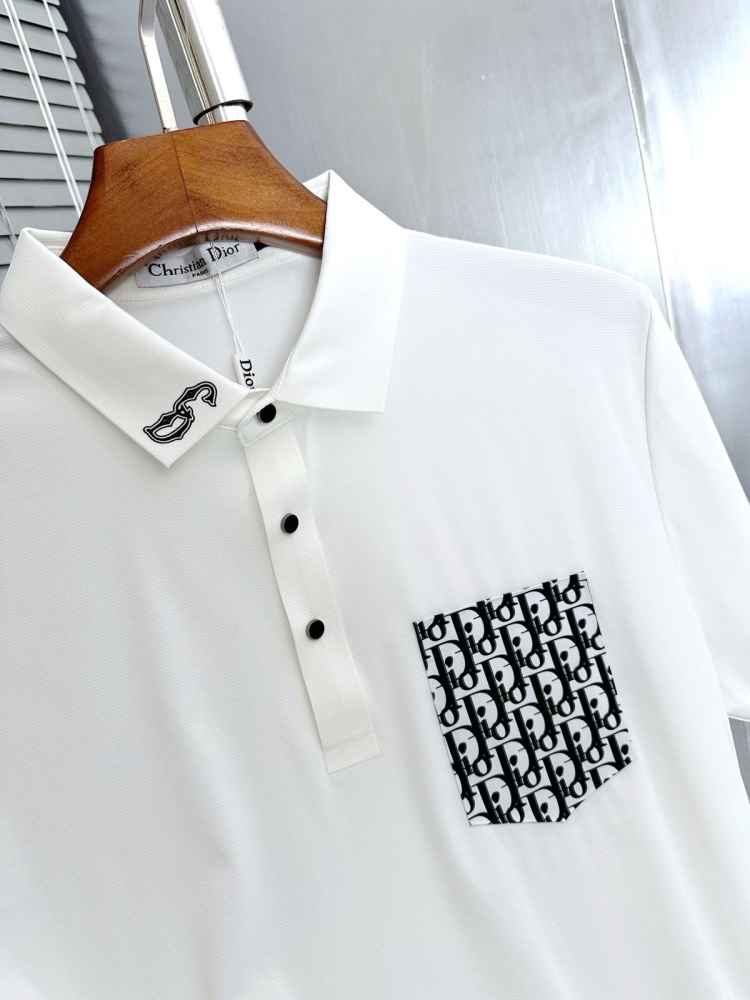 Dior White Premium Quality Polo T-Shirt-thumb-2