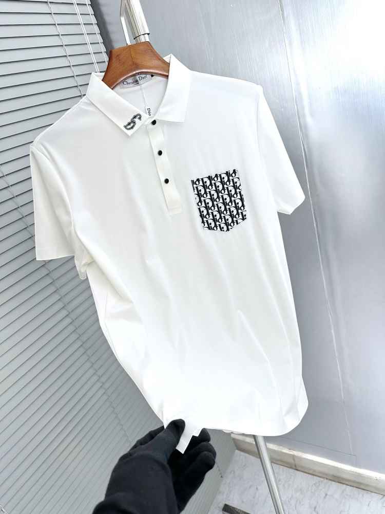 Dior White Premium Quality Polo T-Shirt-thumb-1