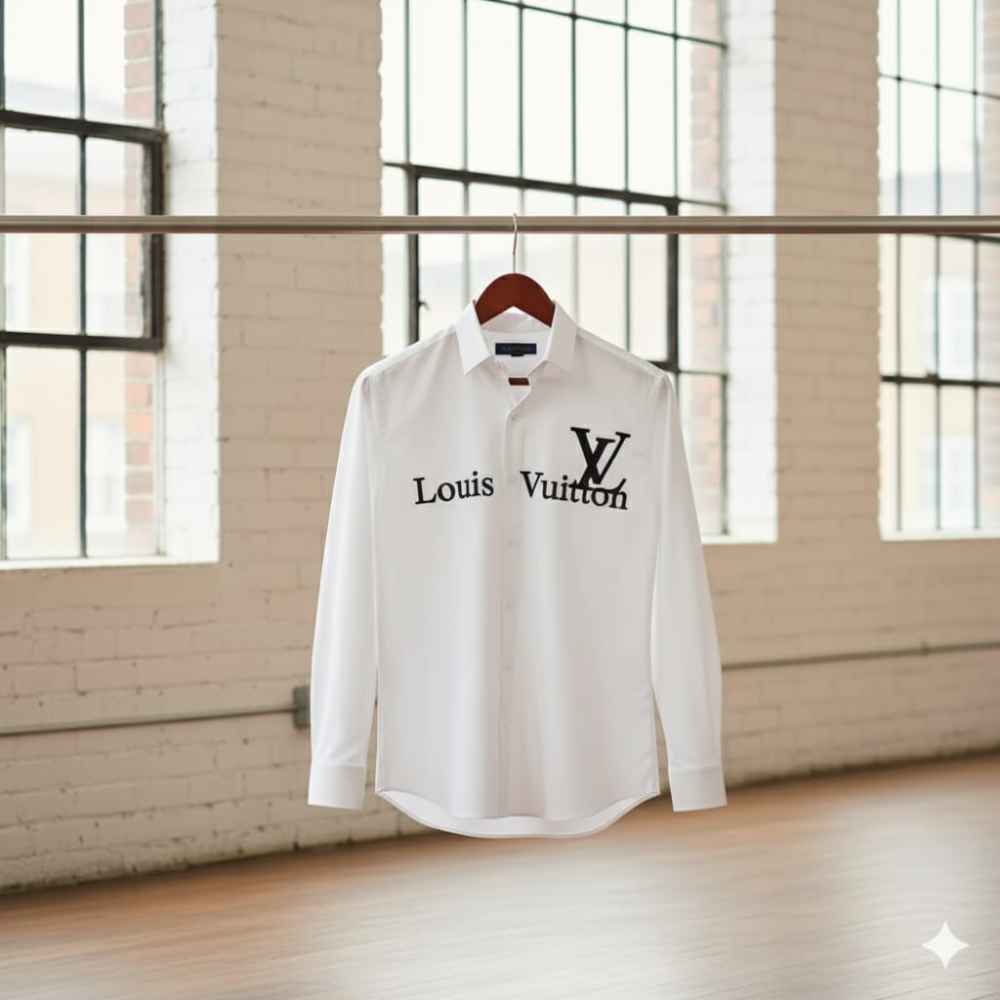 Louis Vuitton Monogram White Premium Cotton Shirt-1