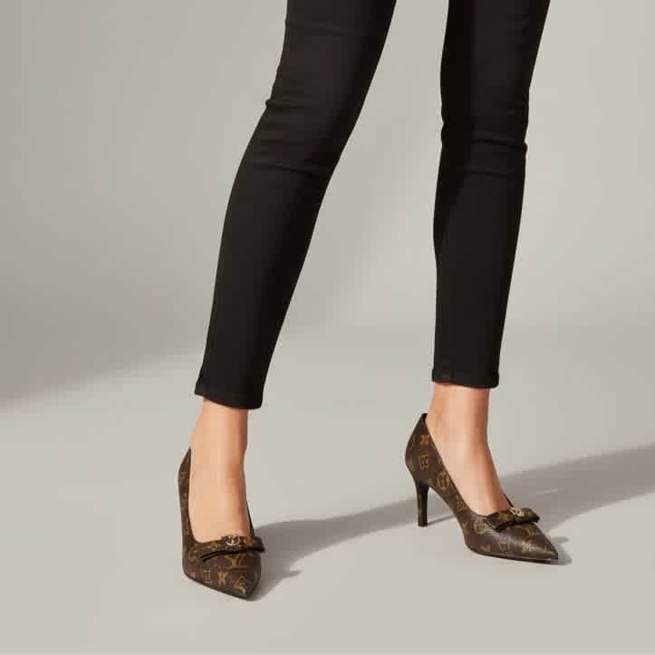 Louis Vuitton Brown Premium Quality Heels Sandals-1