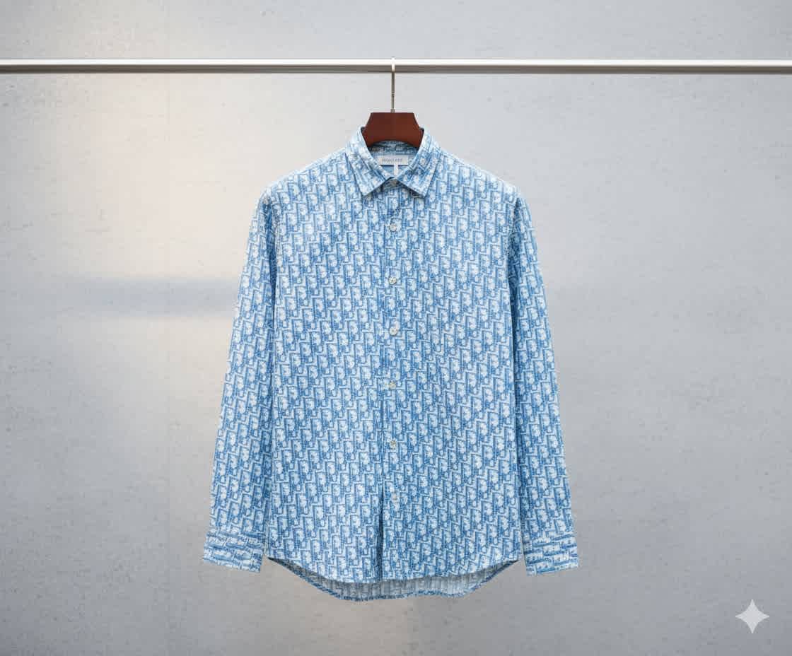 Dior Blue Premium Quality Shirt-thumb-1