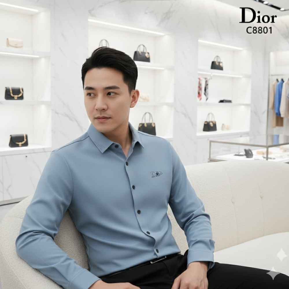 Dior Sky Blue Premium Quality Shirt-1
