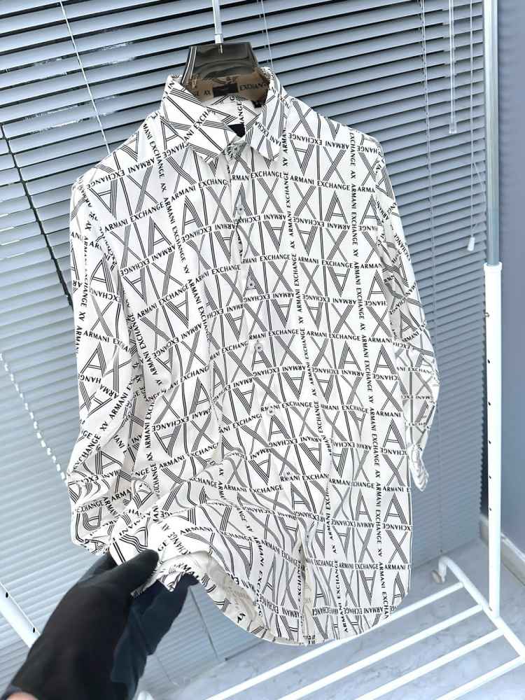 Armani Exchange White Premium Quality Cotton Shirt-thumb-1