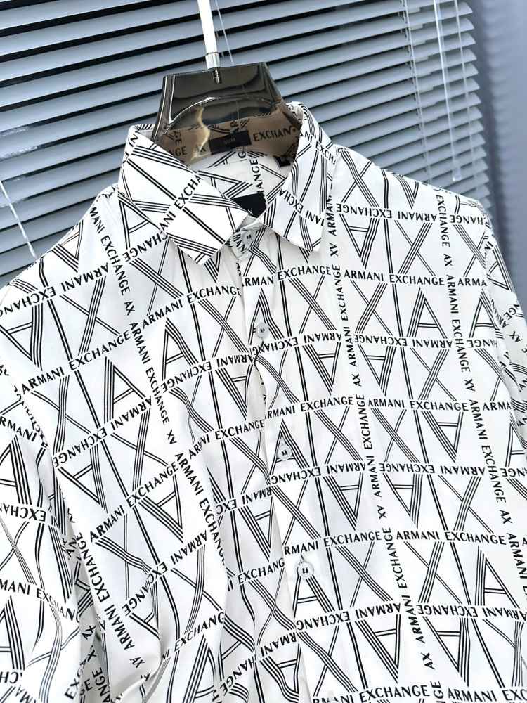 Armani Exchange White Premium Quality Cotton Shirt-thumb-2