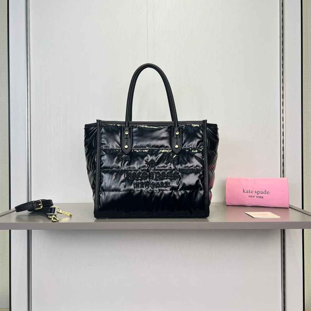 Kate Spade Ella Puffy Medium Black Tote Bag-thumb-0
