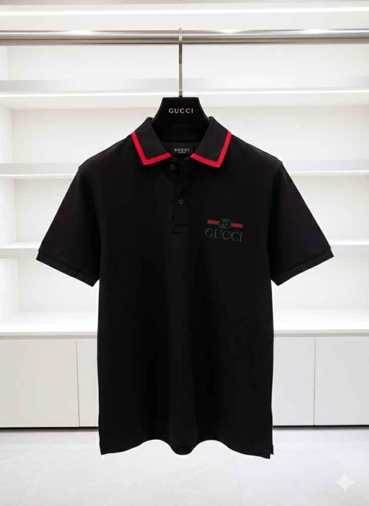 Gucci Black Premium Quality Polo T-shirt-1