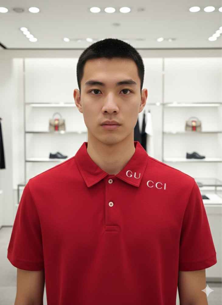 Gucci Red Premium Quality Polo T-shirt-1
