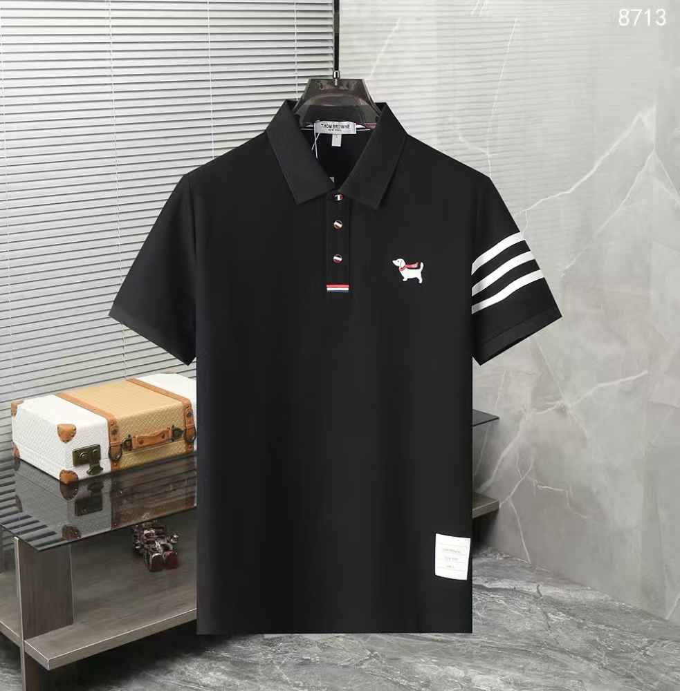Thom Browne Black Premium Quality T-shirt-thumb-0
