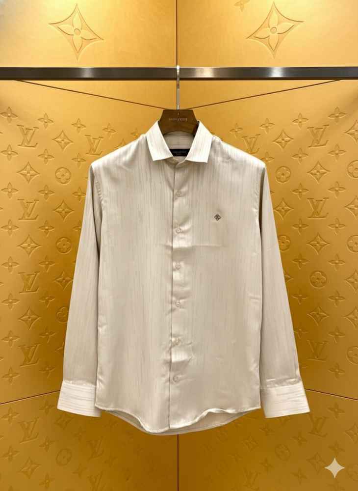 Louis Vuitton Monogram White Premium Cotton Shirt-thumb-0