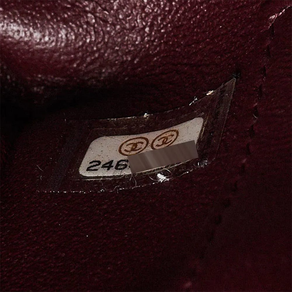 Chanel Coco Caviar Wine Top Sling Bag-9
