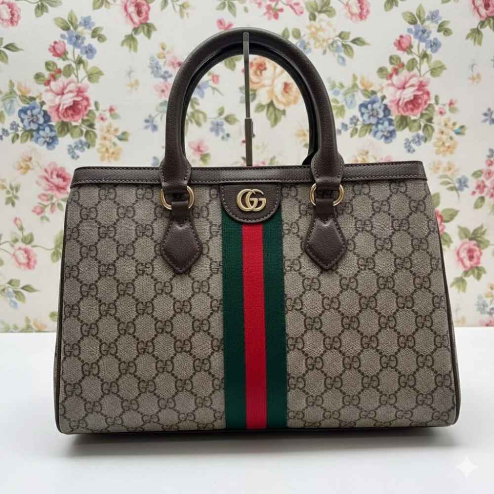 Gucci Ophidia Beige Handbag-thumb-0