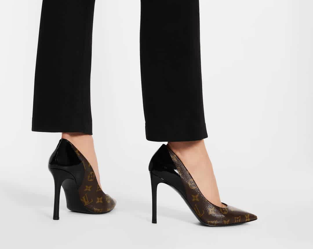 Louis Vuitton Brown Premium Quality Heels Sandals-2