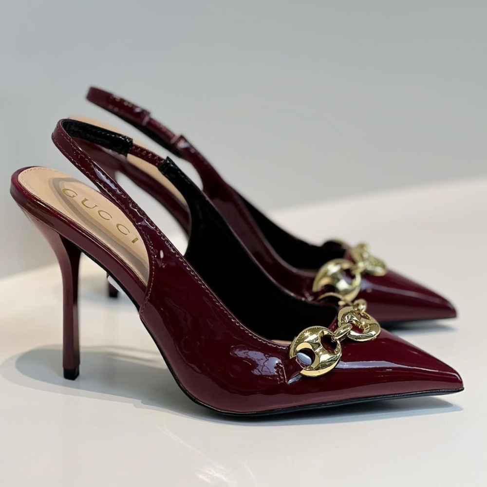 Gucci Marina Red Pump Heels Sandles-thumb-0