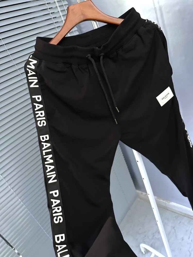 Balmain Black Premium Quality Trackpant-thumb-6