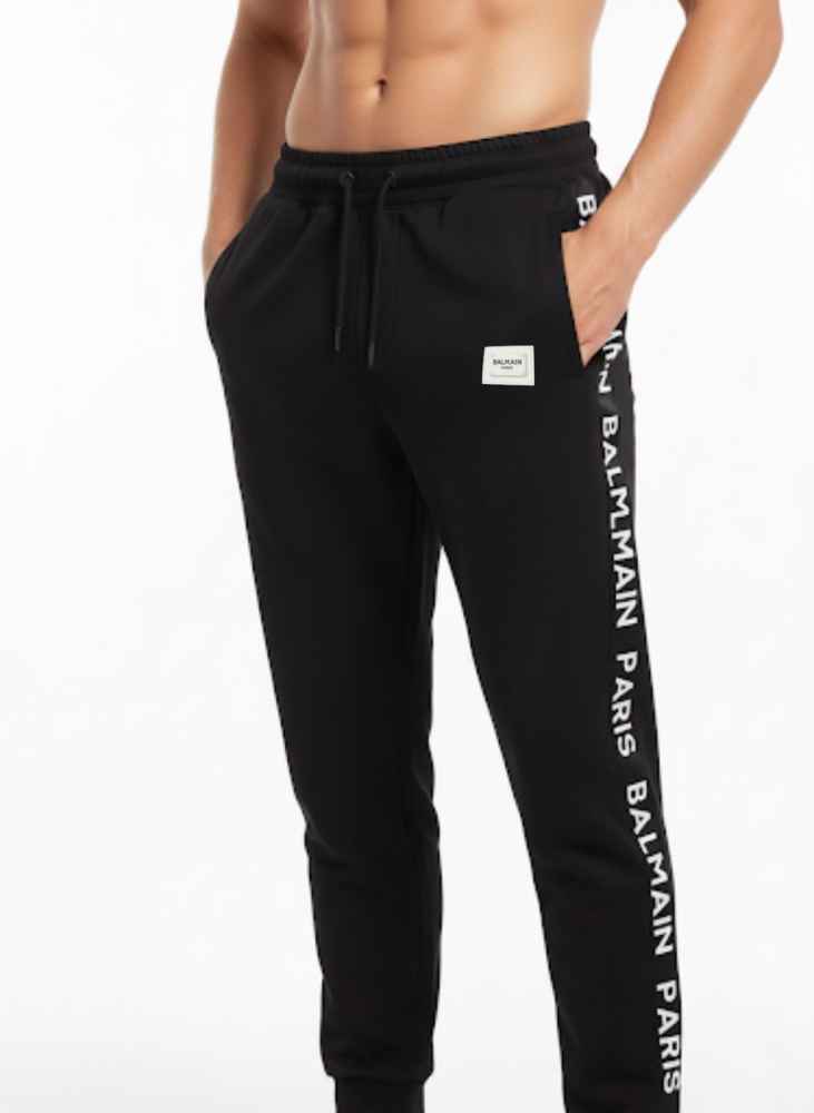 Balmain Black Premium Quality Trackpant-thumb-2