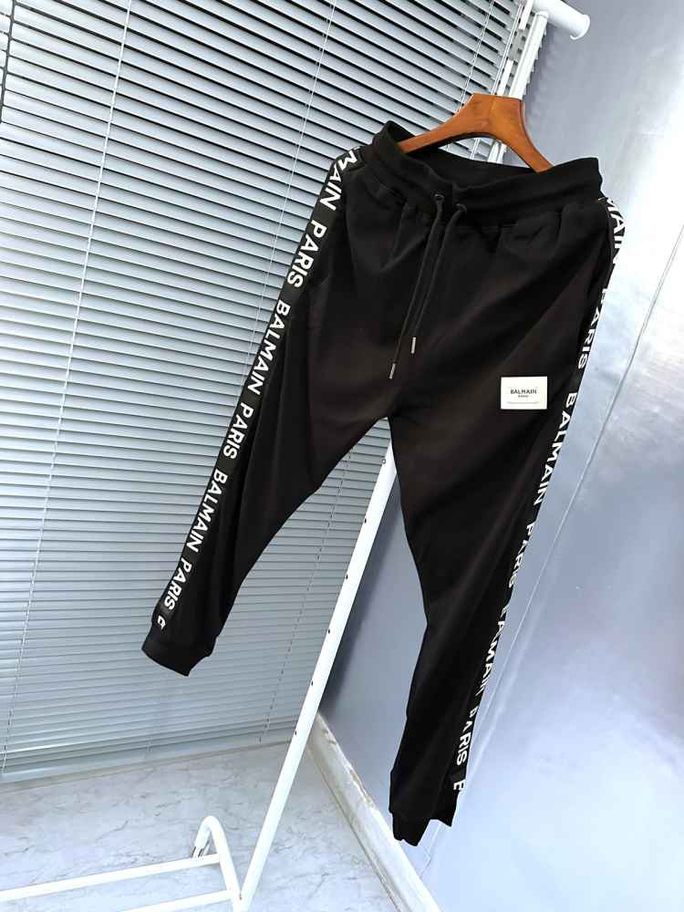 Balmain Black Premium Quality Trackpant-thumb-3