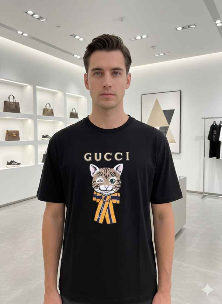 Gucci Black Premium Quality Polo T-shirt-1