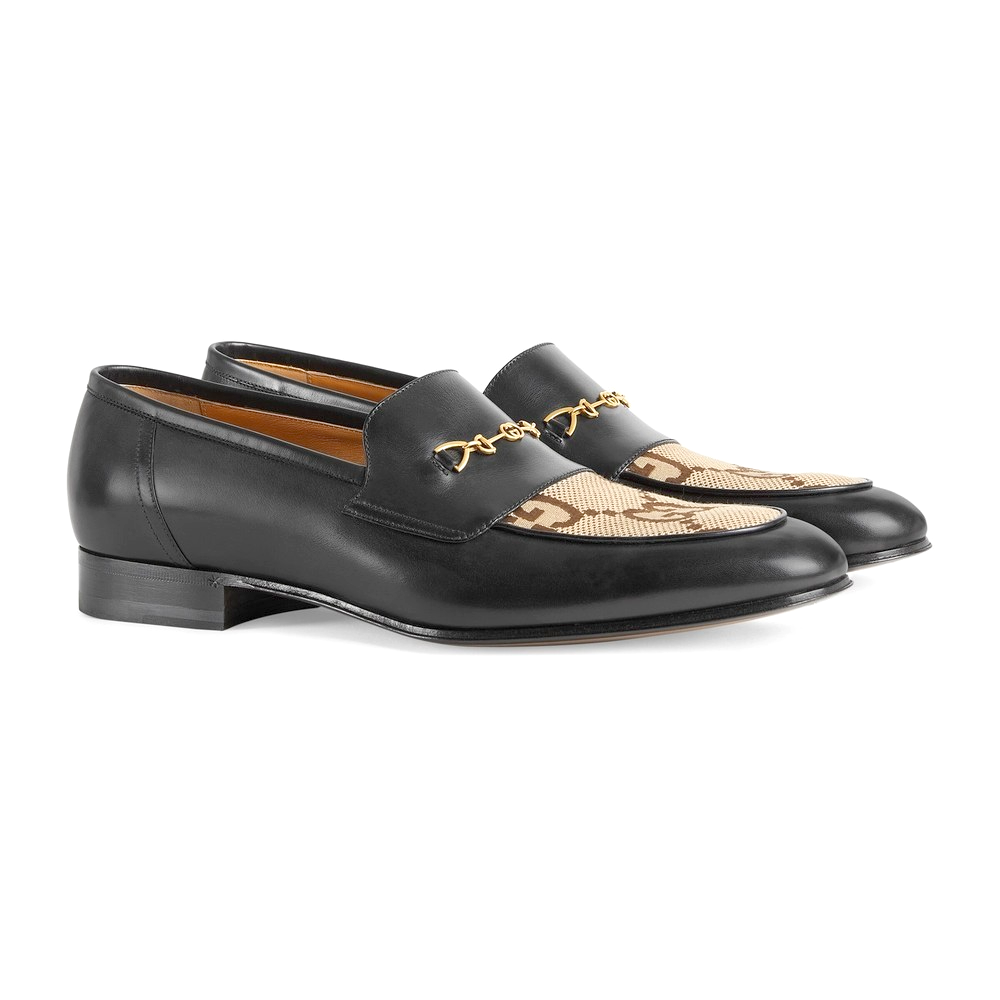 Gucci Embroidery Black & Brown Premium Loafer-1