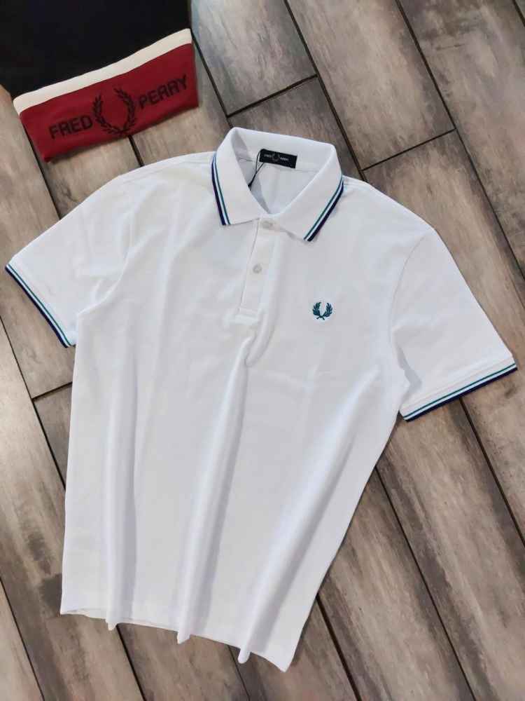 Fred Perry Embroidered logo White Premium T-shirt-1