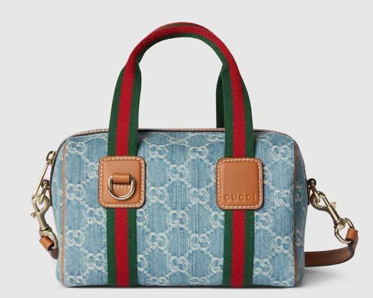 Gucci Mini Speedy Blue Handbag-thumb-0