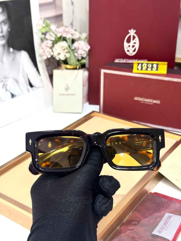 Jacques Marie Mage Yellow Luxury Sunglasses-1