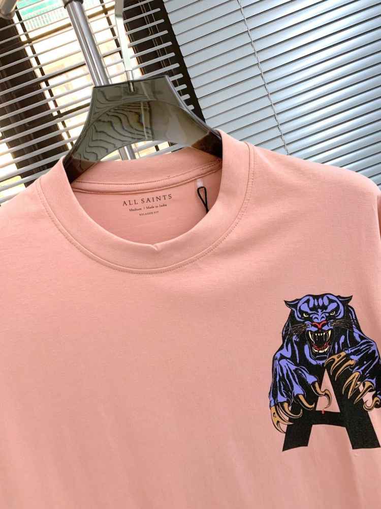 All Saints Pink Premium Quality T-shirt-3