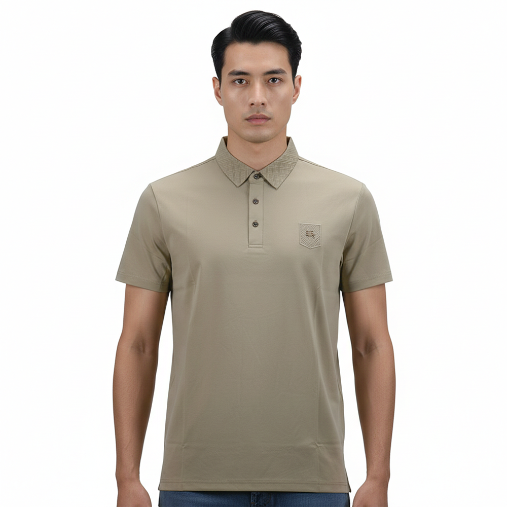 Burberry Brown Premium Quality Polo Tees-1