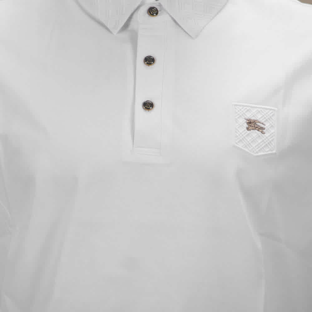 Burberry White Premium Quality Polo Tees-4