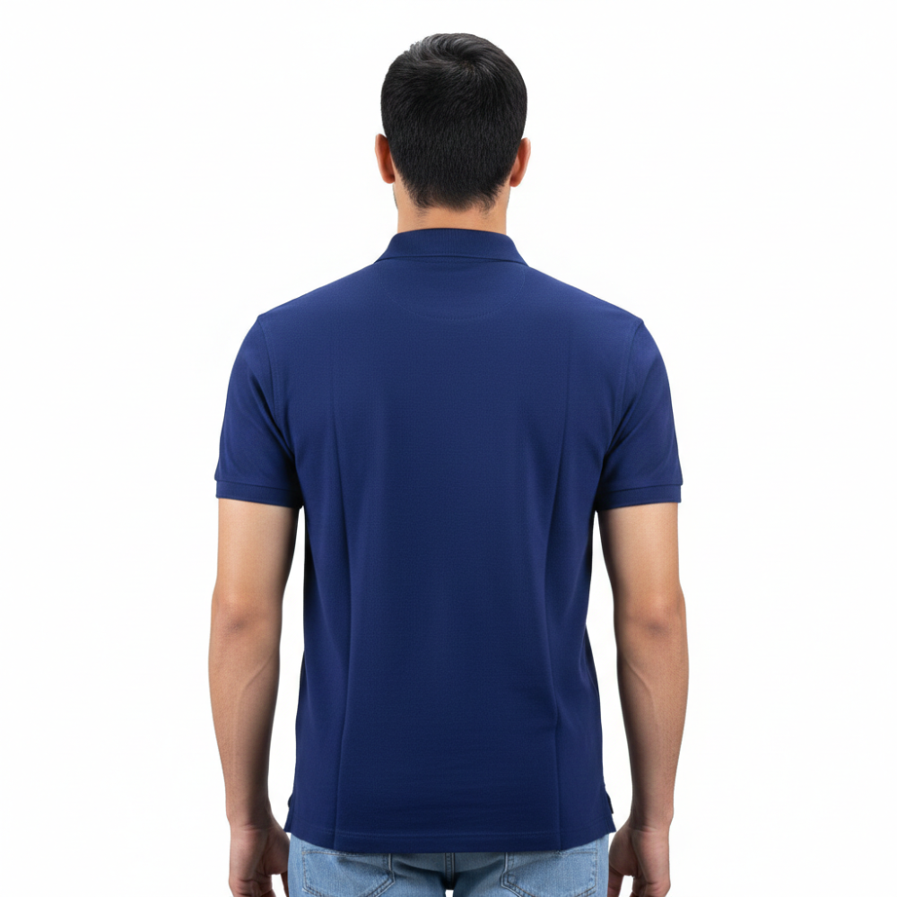 Louis Vuitton Blue Embossed Teddy Premium Polo T-shirt-5